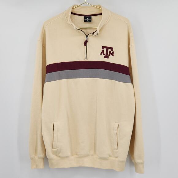 Texas A&M University Colosseum Quarter Zip Pullover Sweater Size XL - Picture 1 of 6